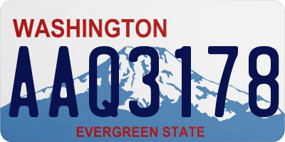 WA license plate AAQ3178