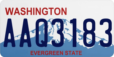 WA license plate AAQ3183