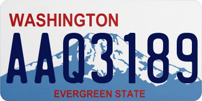 WA license plate AAQ3189