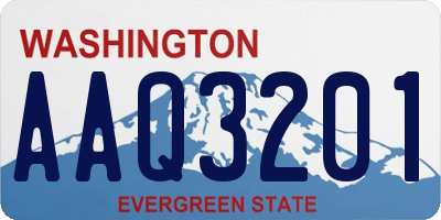 WA license plate AAQ3201