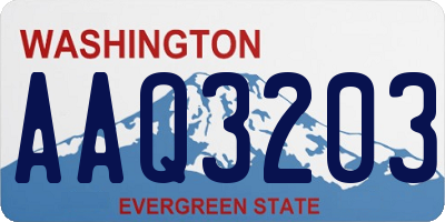 WA license plate AAQ3203