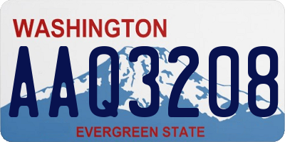 WA license plate AAQ3208