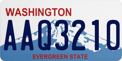 WA license plate AAQ3210