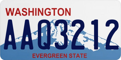 WA license plate AAQ3212