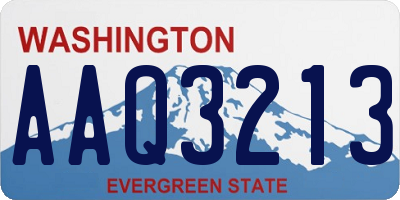 WA license plate AAQ3213