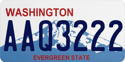 WA license plate AAQ3222