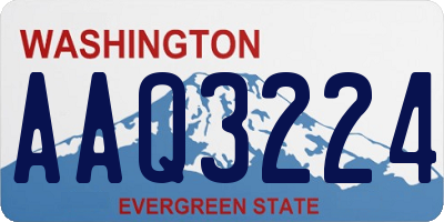WA license plate AAQ3224