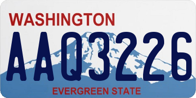 WA license plate AAQ3226