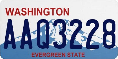 WA license plate AAQ3228