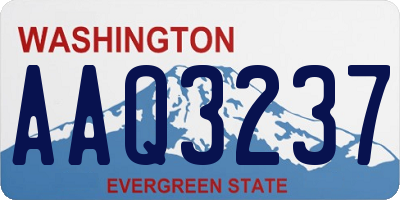 WA license plate AAQ3237