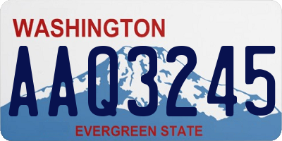 WA license plate AAQ3245