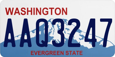WA license plate AAQ3247