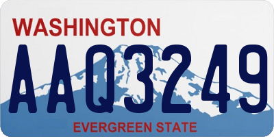 WA license plate AAQ3249