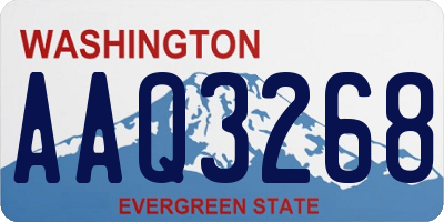 WA license plate AAQ3268