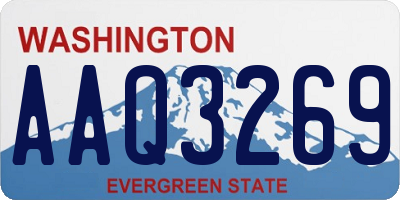 WA license plate AAQ3269