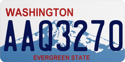 WA license plate AAQ3270
