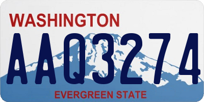 WA license plate AAQ3274