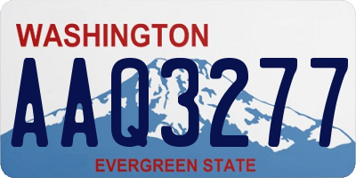 WA license plate AAQ3277