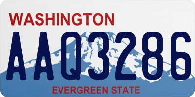 WA license plate AAQ3286