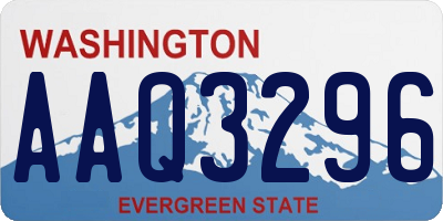 WA license plate AAQ3296