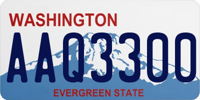 WA license plate AAQ3300