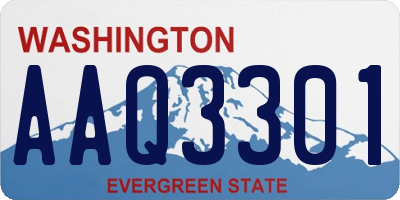 WA license plate AAQ3301