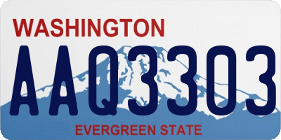 WA license plate AAQ3303
