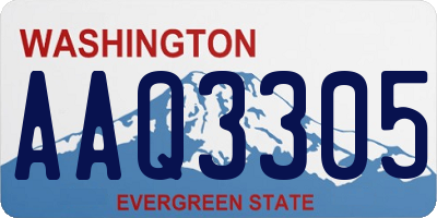 WA license plate AAQ3305