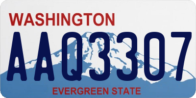 WA license plate AAQ3307