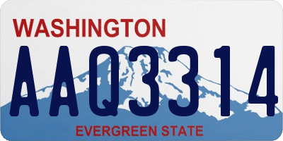 WA license plate AAQ3314