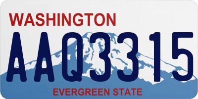 WA license plate AAQ3315