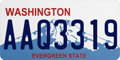 WA license plate AAQ3319
