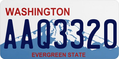 WA license plate AAQ3320