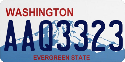 WA license plate AAQ3323