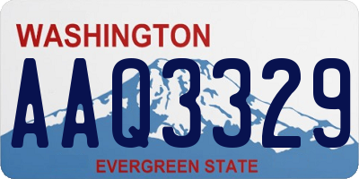 WA license plate AAQ3329
