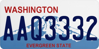 WA license plate AAQ3332