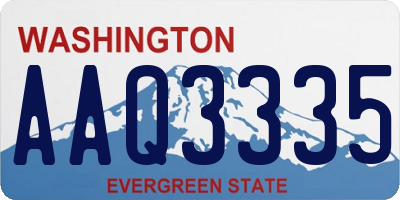 WA license plate AAQ3335