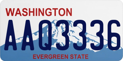 WA license plate AAQ3336