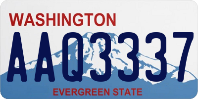 WA license plate AAQ3337