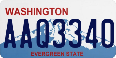 WA license plate AAQ3340