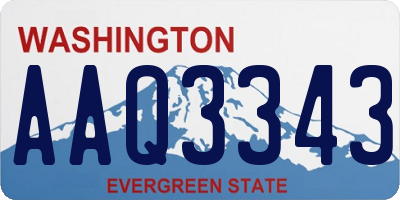 WA license plate AAQ3343