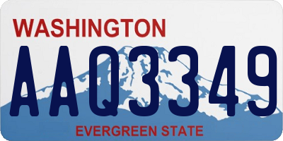 WA license plate AAQ3349