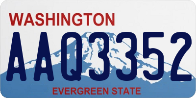 WA license plate AAQ3352