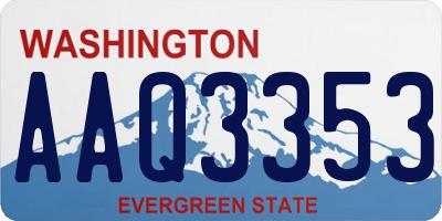 WA license plate AAQ3353