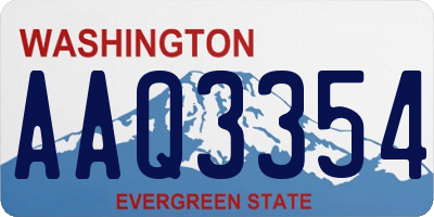 WA license plate AAQ3354
