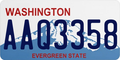 WA license plate AAQ3358