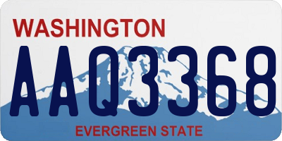WA license plate AAQ3368