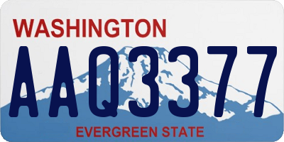 WA license plate AAQ3377