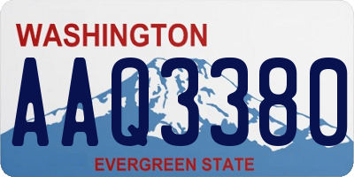 WA license plate AAQ3380