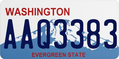 WA license plate AAQ3383